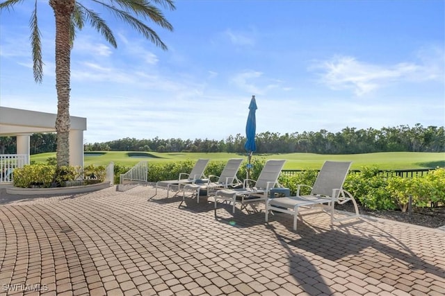 4951 Bonita Bay Blvd Unit 2205, Bonita Springs, FL 34134 - view of patio / terrace with golf course view