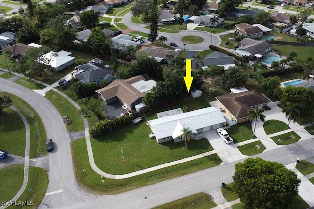2600 Poinciana St, Naples, FL 34105 - aerial view of property and surrounding area featuring nearby suburban area