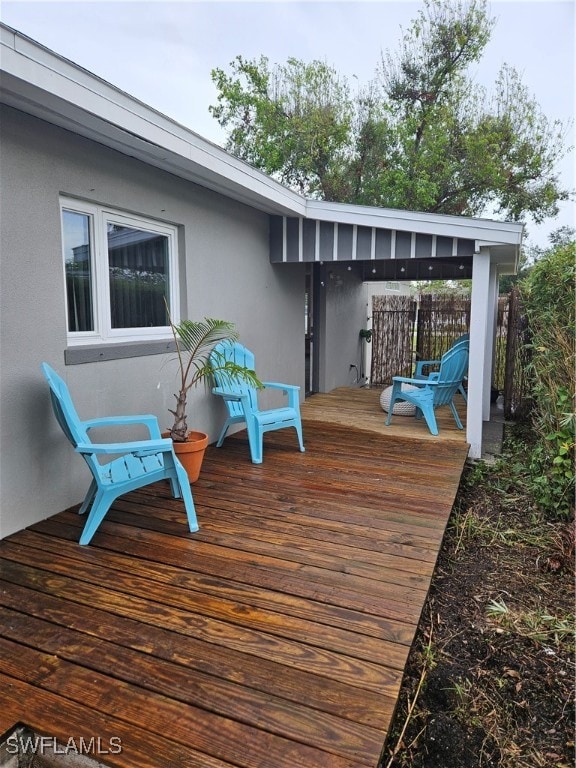 view of wooden terrace