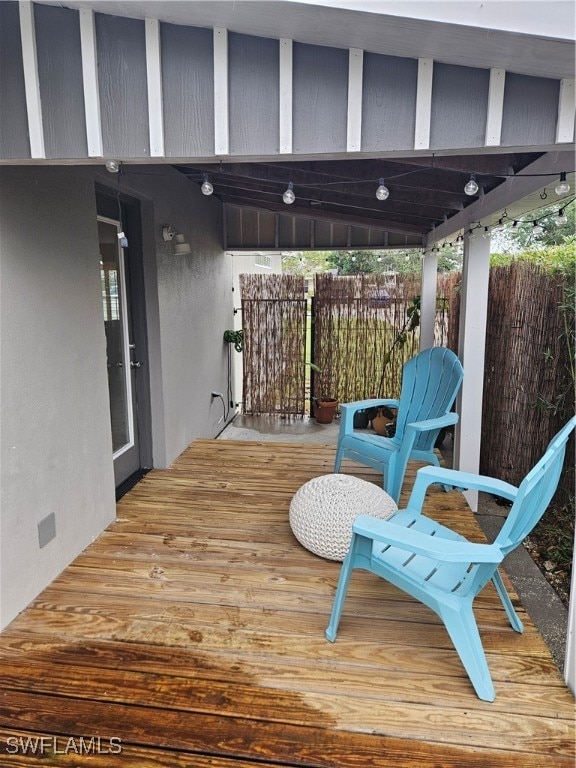 view of wooden terrace