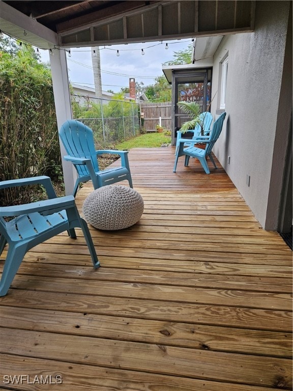 view of wooden deck