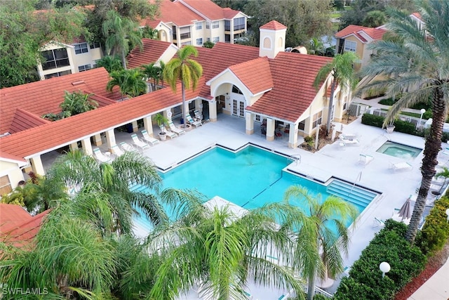 view of pool with a patio area