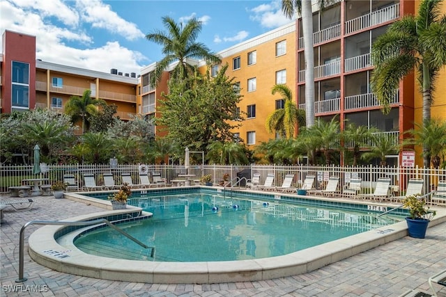 view of pool with a patio