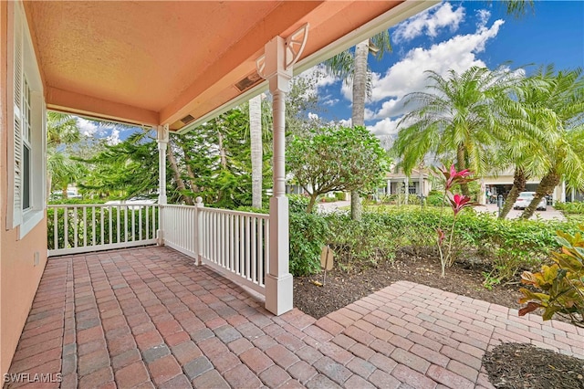 view of patio / terrace featuring covered porch