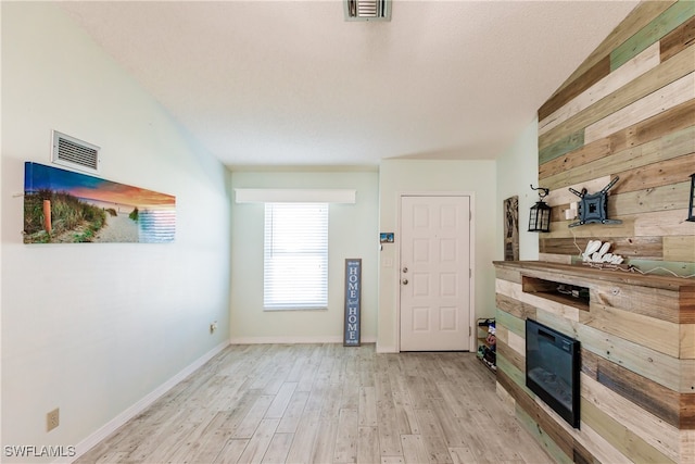 living room featuring light hardwood / wood-style flooring