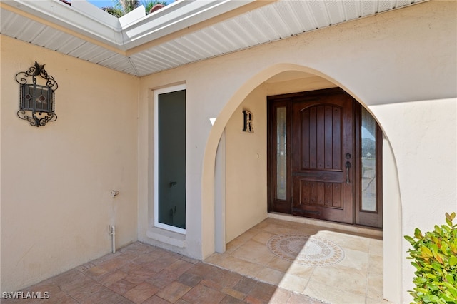 view of doorway to property