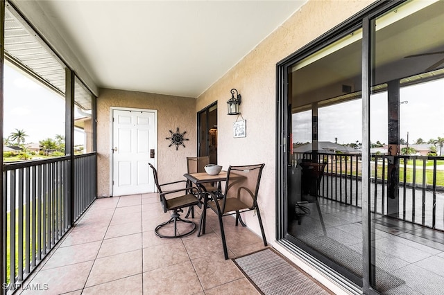 view of sunroom