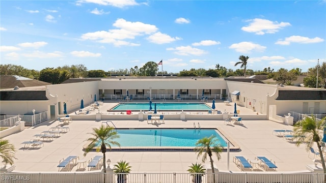 view of pool featuring a patio area