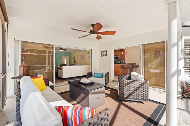 view of carpeted living room