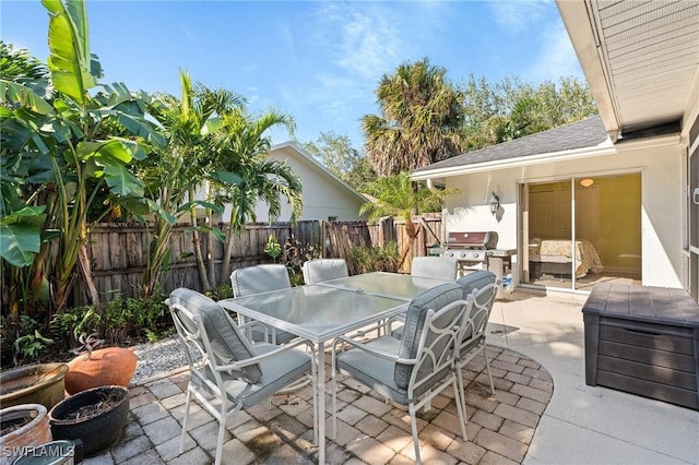 view of patio / terrace with area for grilling