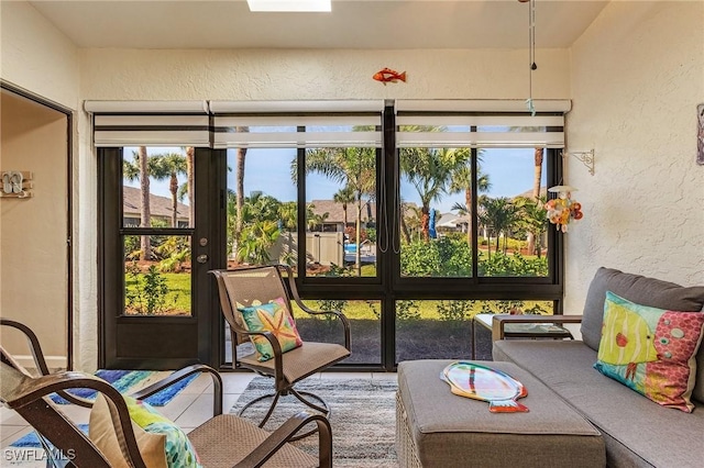 view of sunroom