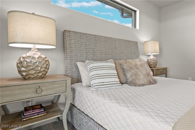 bedroom featuring hardwood / wood-style flooring