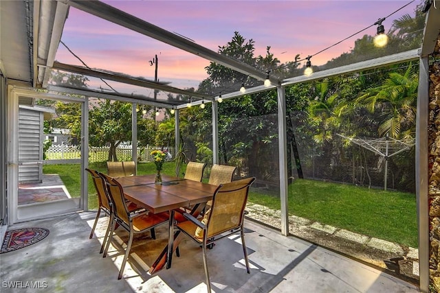 view of sunroom / solarium