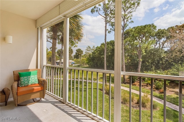 view of sunroom / solarium