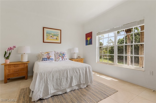 view of tiled bedroom