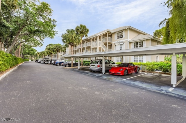 view of parking / parking lot