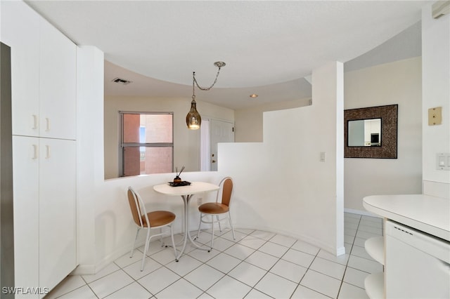 view of tiled dining area