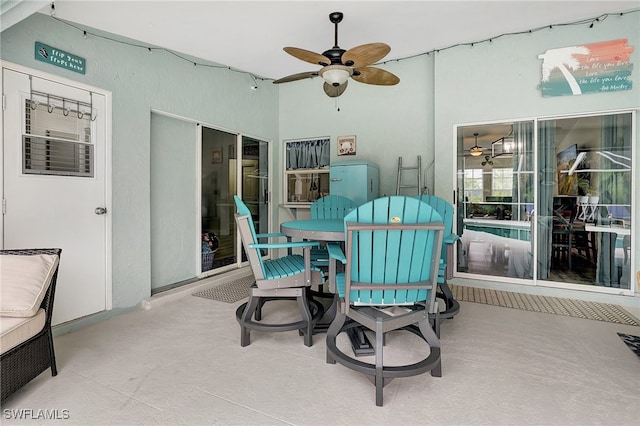 view of patio / terrace featuring ceiling fan