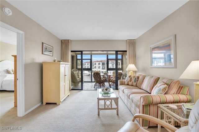 view of carpeted living room