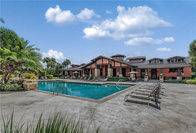 view of pool with a patio