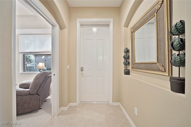 view of tiled entryway