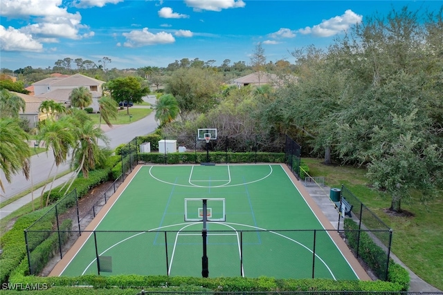 view of basketball court