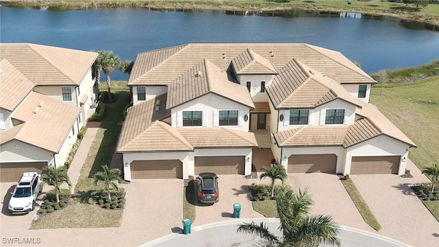 view of front of home featuring a water view