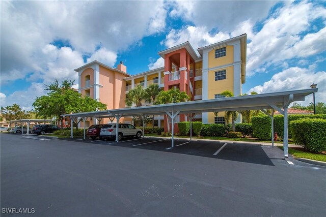 view of parking / parking lot