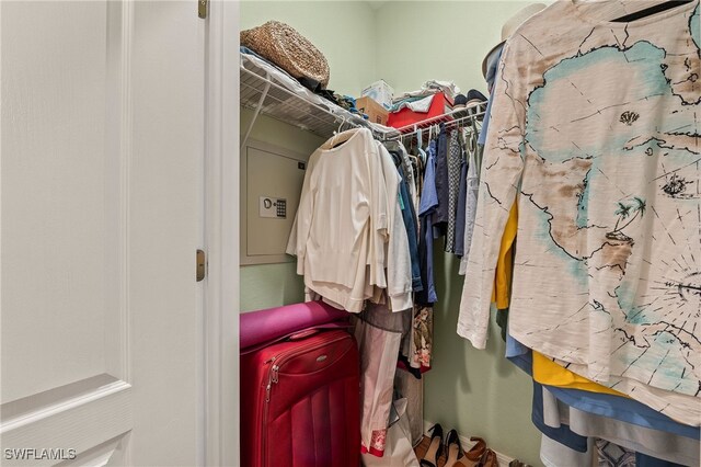 view of walk in closet