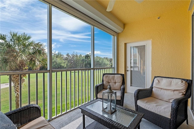 view of sunroom