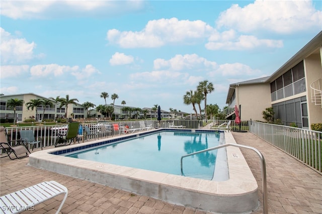 view of pool with a patio