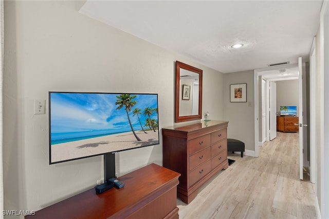 hall featuring light hardwood / wood-style floors