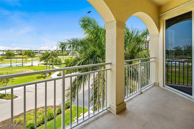 view of balcony