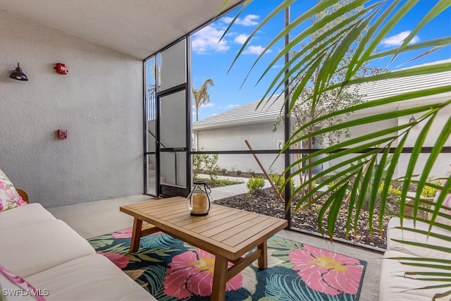 view of sunroom