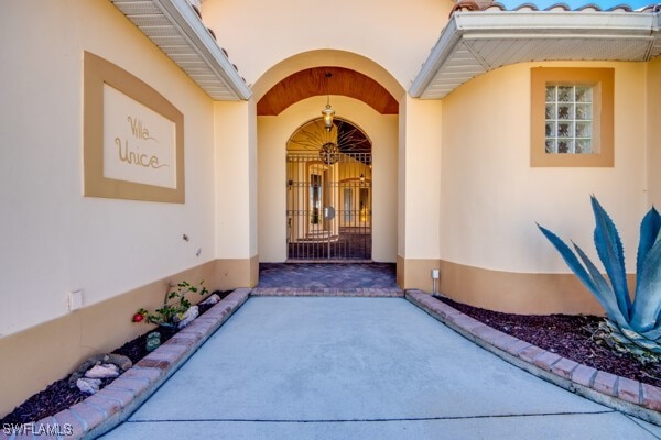 view of doorway to property