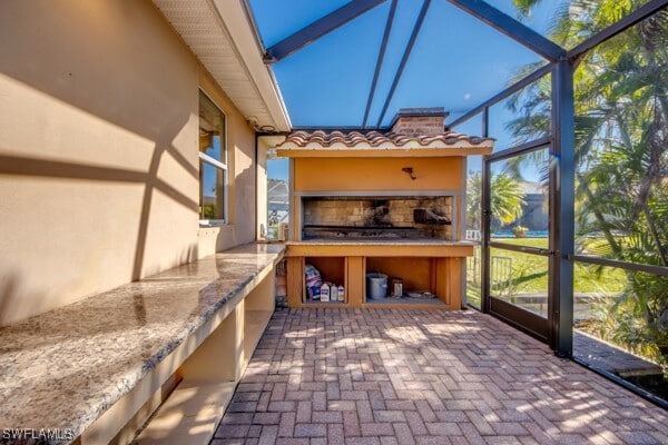 unfurnished sunroom with plenty of natural light