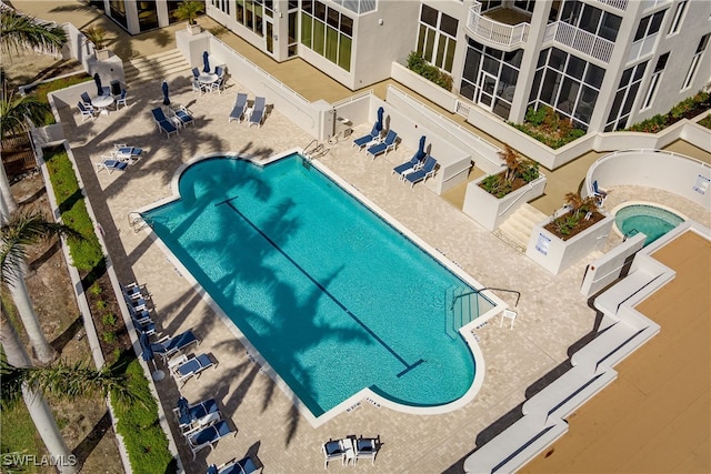 view of pool with a patio