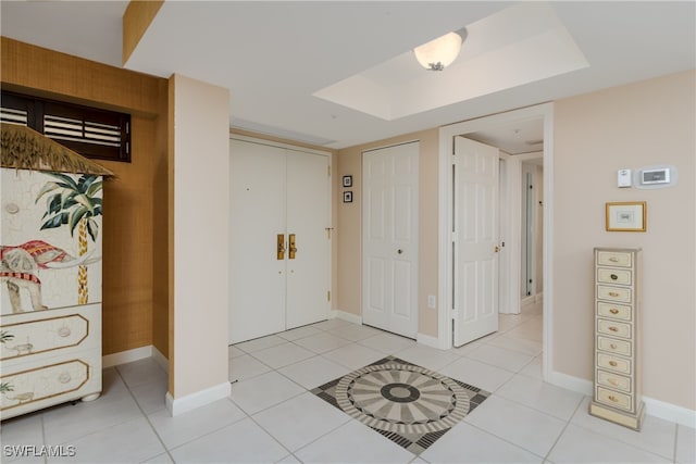 view of tiled entrance foyer