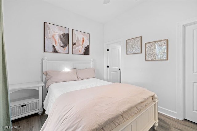 bedroom featuring hardwood / wood-style flooring