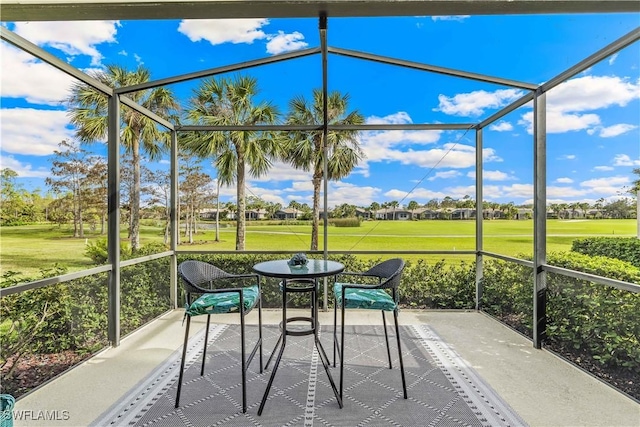 view of sunroom