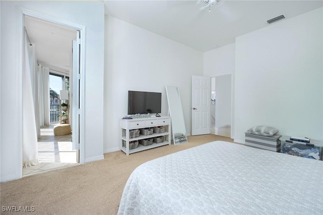 view of carpeted bedroom