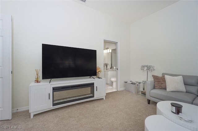 view of carpeted living room