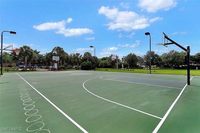 view of basketball court