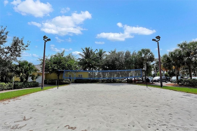 view of community featuring volleyball court