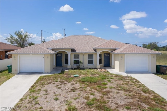 single story home featuring a garage