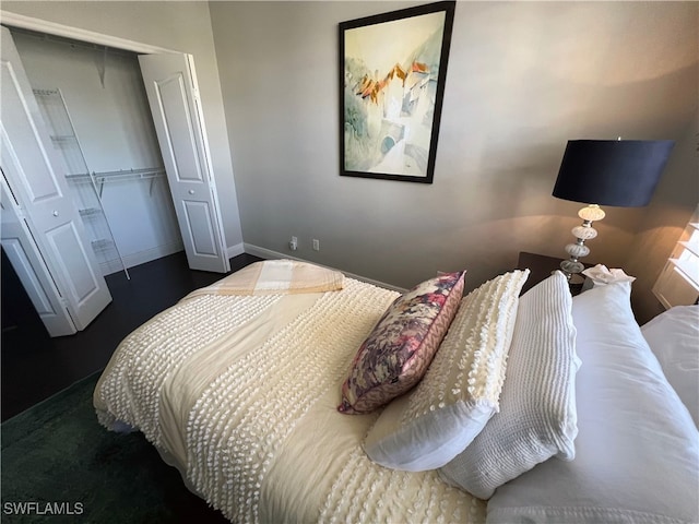 bedroom with a closet