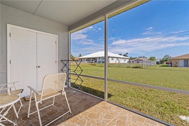 view of sunroom