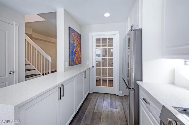 interior space featuring dark hardwood / wood-style floors