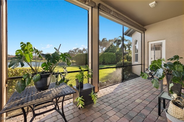 view of sunroom