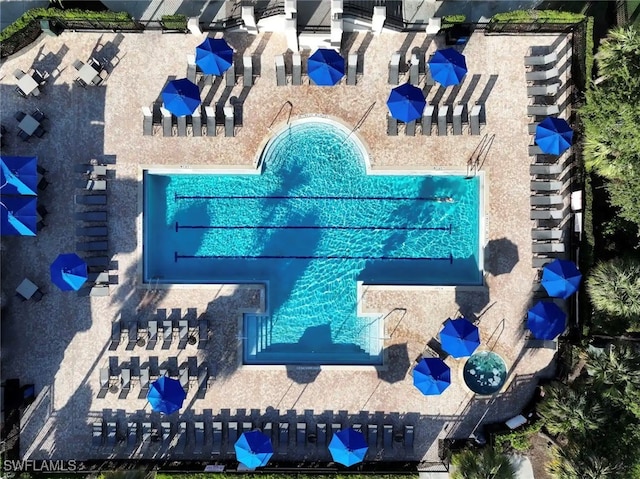 12656 Grandezza Cir, Estero, FL 33928 - aerial view of a pool area